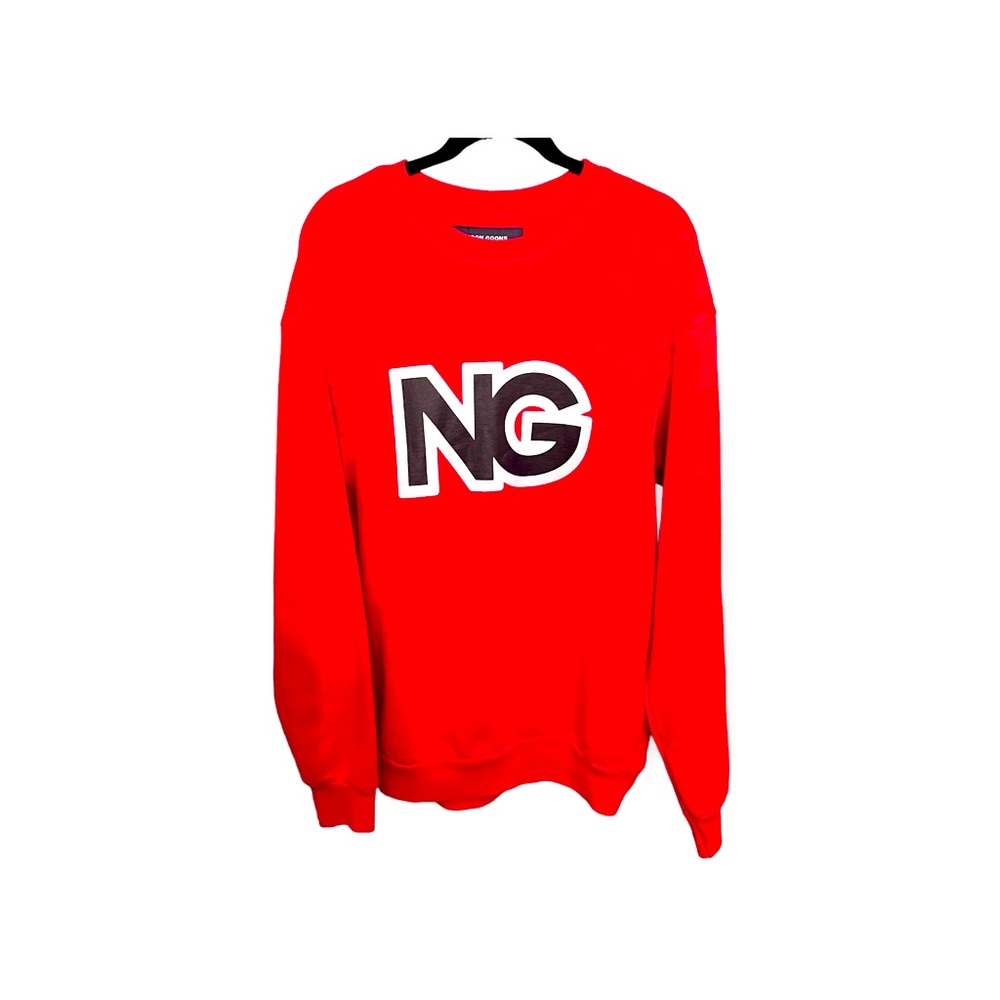 NOON GOONS Linked Logo Crewneck Sweatshirt in Red - NEW